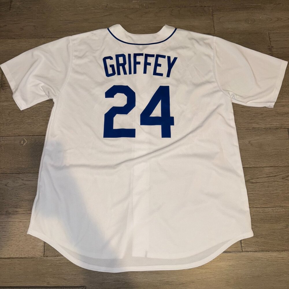 Ken Griffey Jr Throwback White Nike Jersey